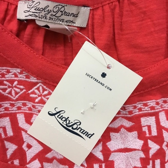 Lucky Brand Red Embroidered Halter Top - Picture 6 of 6